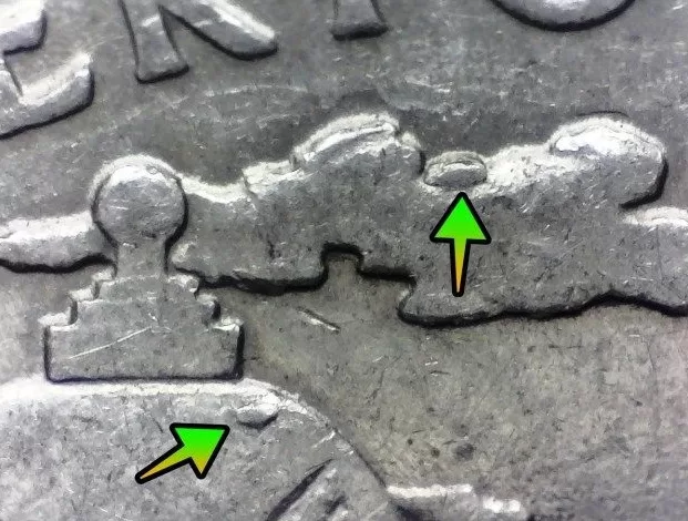 2009 puerto rico isla del encanto state quarter die chip errors on the reverse