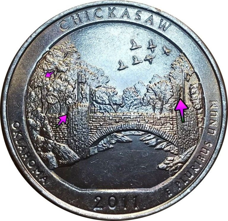 2011 Chickasaw Oklahoma Quarter Errors List
