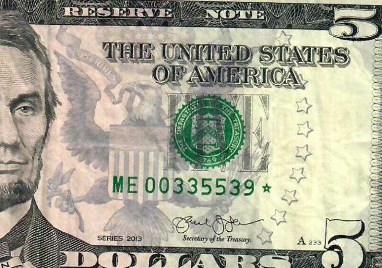 star note five dollar bill