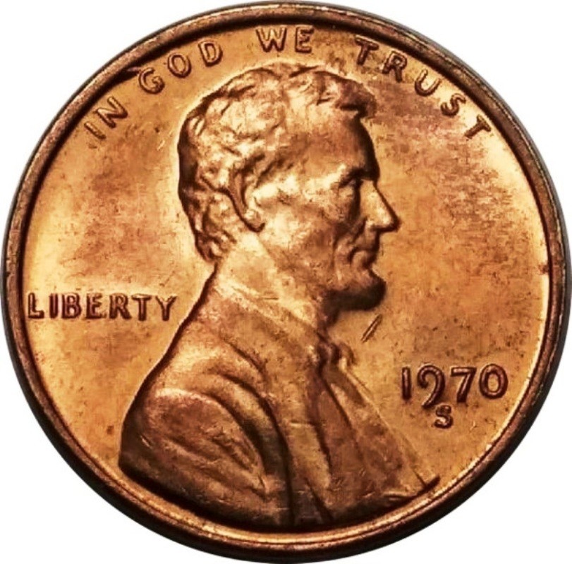 1970 S Penny: Large Date Low Seven Lincoln Cent Die Variety