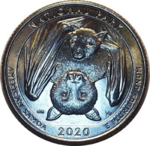 2020 American Samoa National Park Bat Quarter Errors and Varieties Value Guide