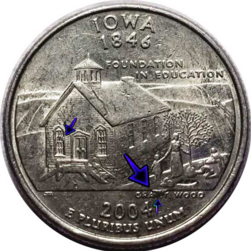 2004 Iowa Quarter Errors, Values, and Varieties