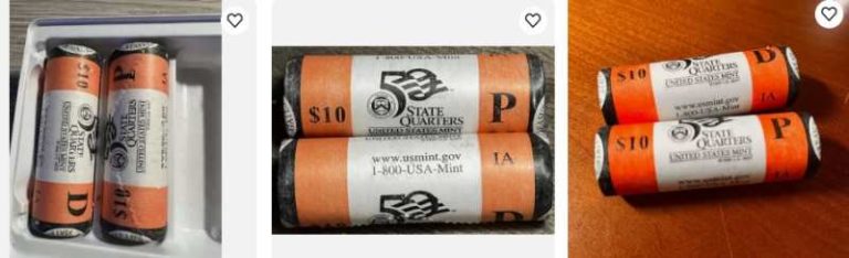 mint wrapped rolls of iowa quarters