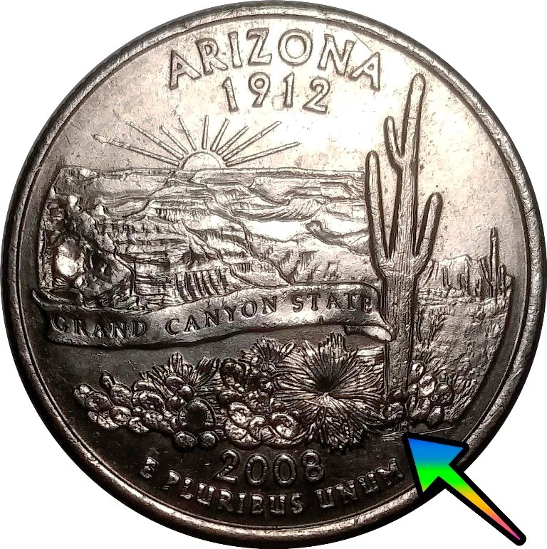 2008 Arizona Quarter Errors, Varieties, & Values