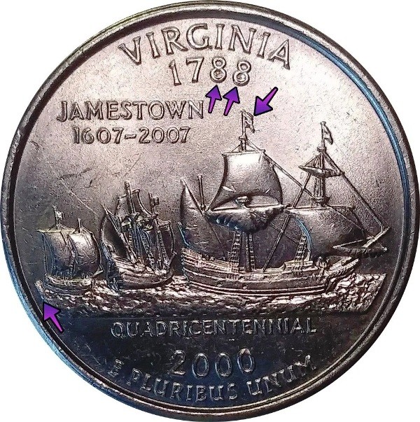 2000 Virginia Quarter Errors & Varieties