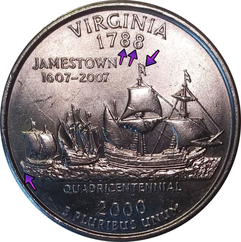 2000 Virginia Quarter Errors, Varieties, and Values