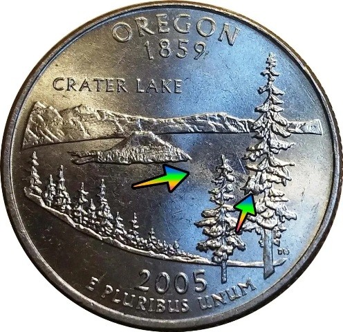 2005 Oregon Quarter Errors, Varieties, & Values