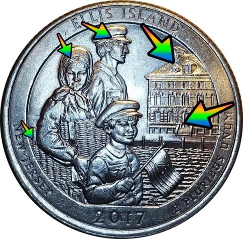 2017 Ellis Island Quarter Errors, Varieties, & Values