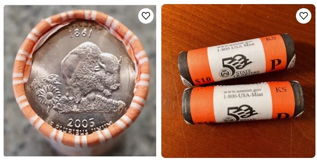 original wrapped kansas state quarter rolls