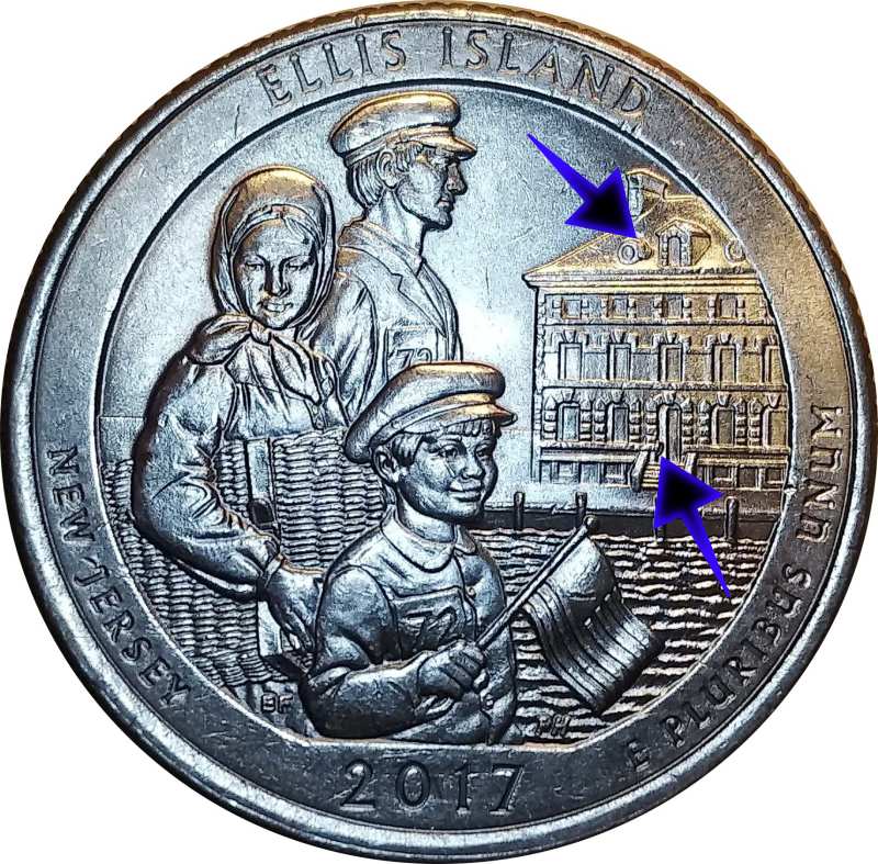 2017 Ellis Island Quarter Errors, Varieties, and Values