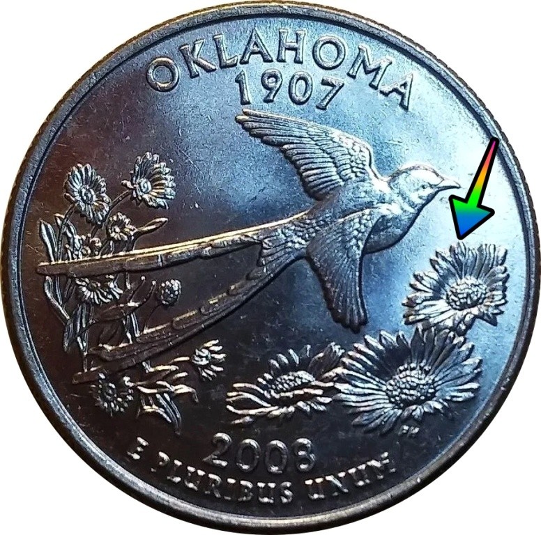 2008 Oklahoma Quarter Errors, Varieties, and Values