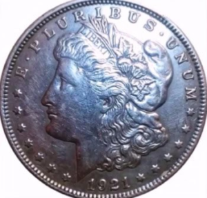 1921 Morgan Silver Dollar Coin Error