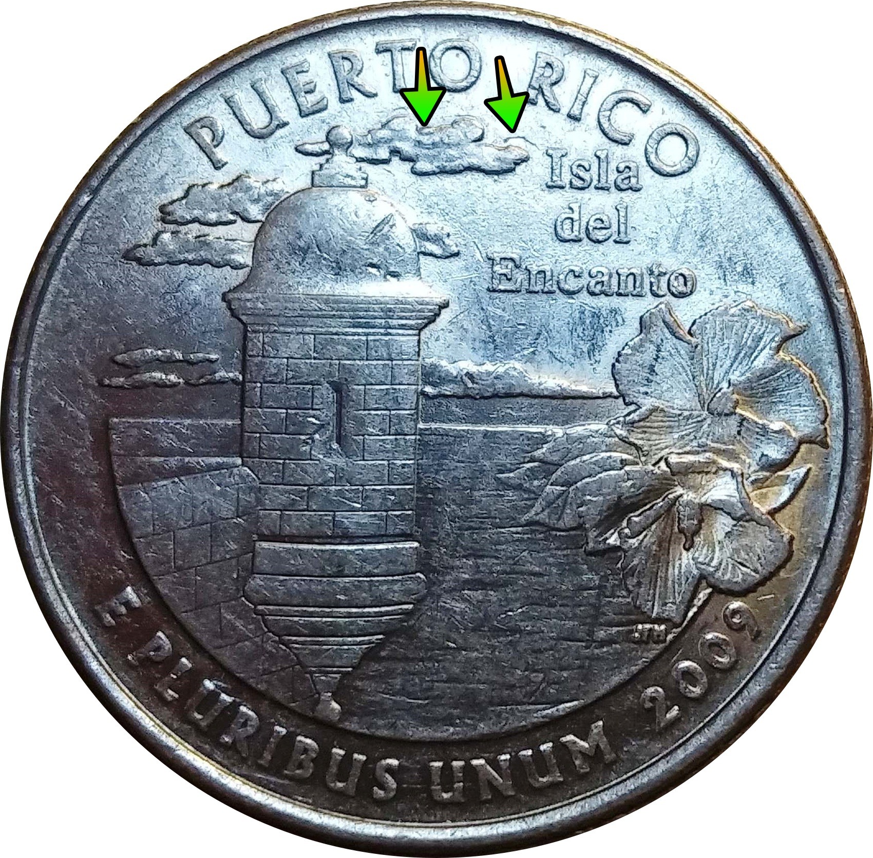 2009-P Puerto Rico BU Quarter Roll from Mint Sewn Bag 