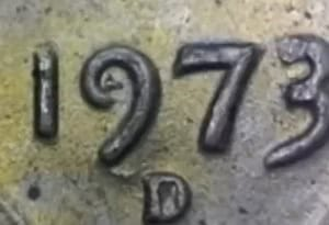 1973 d penny error