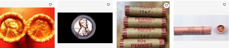 uncirculated mint wrapped 1965 penny rolls