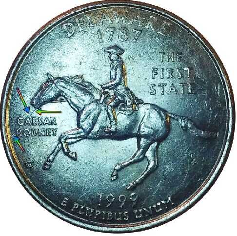 1999 Delaware Quarter: Spitting Horse