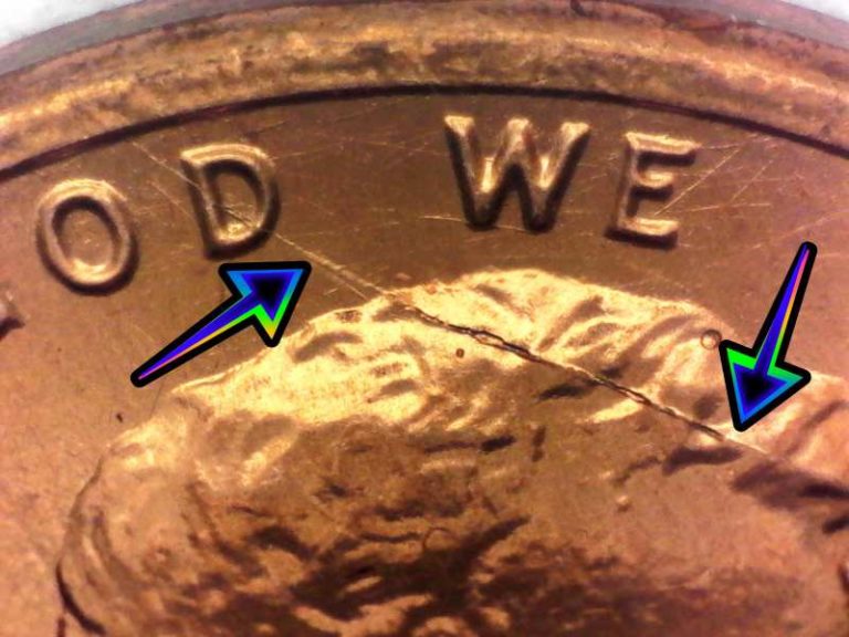 speared lincoln cent penny