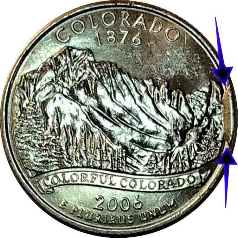 2006 Colorado State Quarter Cud Error Coin