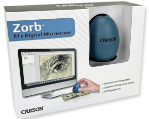 macro image of the Carson zOrb USB digital microscope