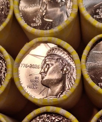 2026 Semiquincentennial half dollar coin rolls