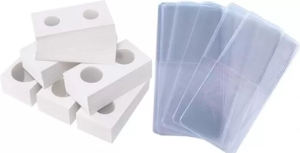 image of cardboard and plastic coin flips