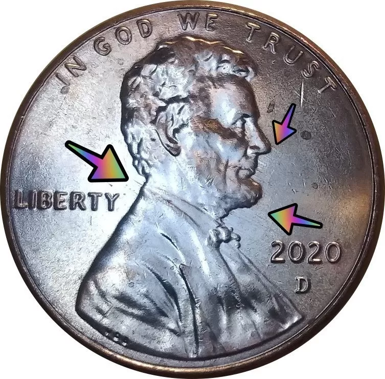 2020 d shield cent error photo