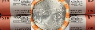 uncirculated rolls of 2005 Oregon Quarters